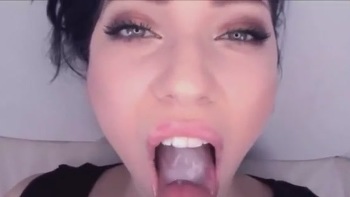 Cum On The Tongue